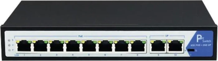 Value Desktop Gigabit Switch, 10x RJ-45, 120W PoE+
