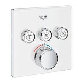 Grohe Grohtherm SmartControl Thermostat mit 3 Ventilen moon white