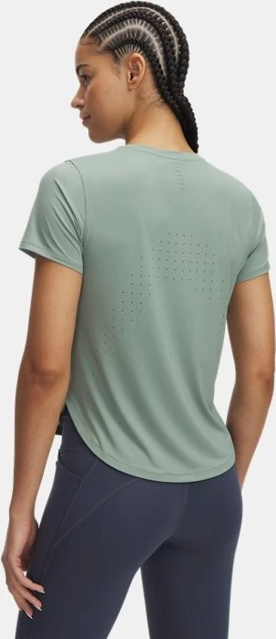 Under Armour Launch Elite Funktionsshirt kurzarm silica green/reflective (Damen)