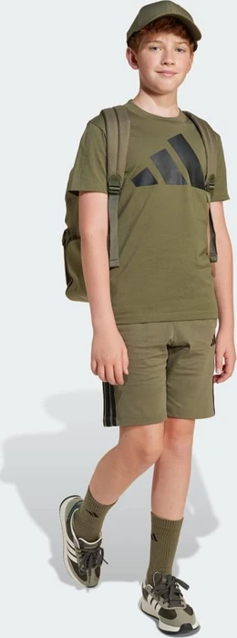 adidas Essentials T-Shirt kurzarm olive strata/black (Junior)