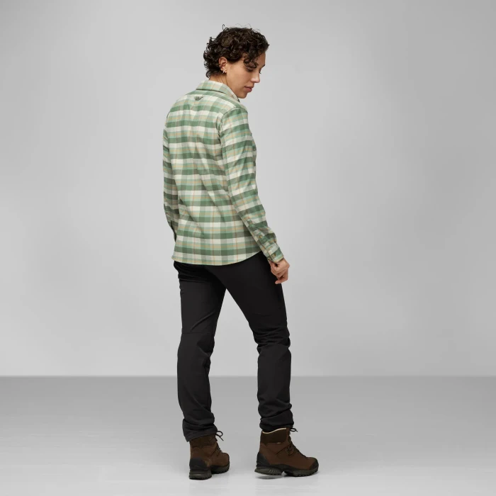 Fjällräven Singi Fjäll Hemd langarm patina green/chalk white (Damen)