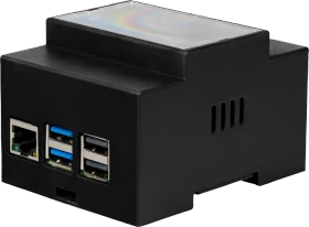 Joy-iT Hutschienen Gehäuse für Raspberry Pi 5, schwarz