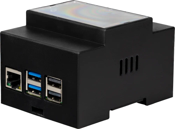 Joy-iT Hutschienen Gehäuse für Raspberry Pi 5, schwarz