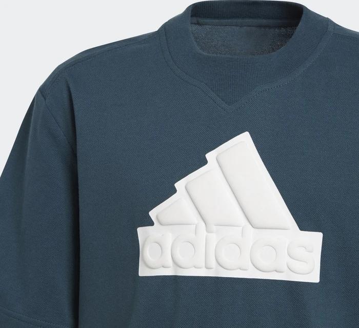 adidas Future Icons Logo Piqué T-Shirt kurzarm arctic night/white (Junior)