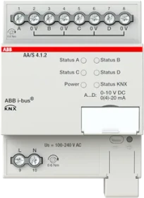 ABB AA/S4.1.2 KNX Analogaktor 4-fach, 10V, 4TE REG, Schaltaktor (2CDG110202R0011)