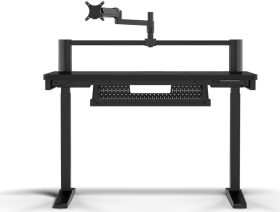 Corsair Platform:4 Elevate elektrisch höhenverstellbarer Sitz-Steh-Schreibtisch 120x76cm schwarz/schwarz