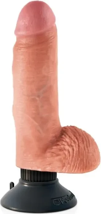 Pipedream King Cock 7" Vibrating Cock with Balls flesh