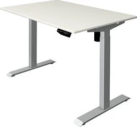 Kerkmann Move 1 elektrisch höhenverstellbarer Sitz-Steh-Schreibtisch 120x80cm weiß/silber