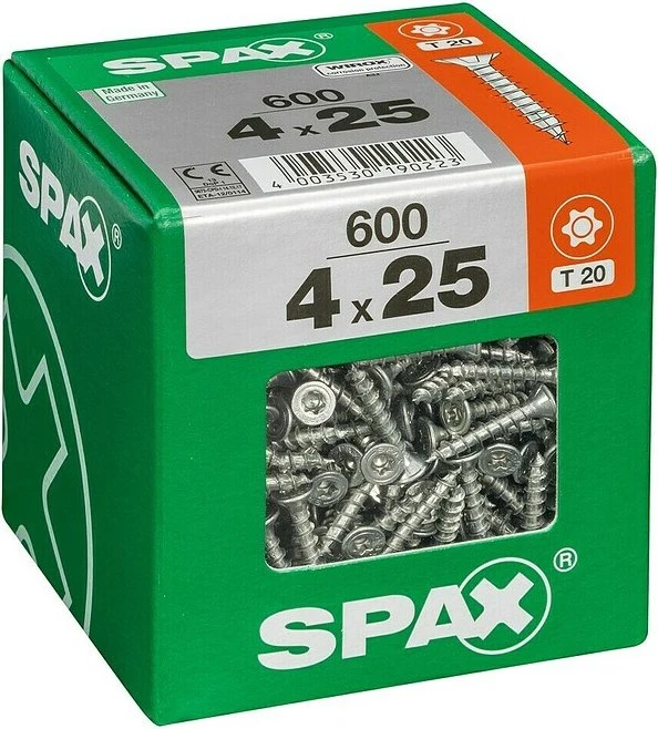 Spax WIROX A9J 4CUT T-STAR plus T20 Universalschraube, 4x25mm, 600 Stück