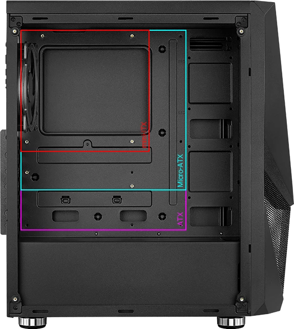 AeroCool Zauron, inkl. 1x Lüfter, Glasfenster