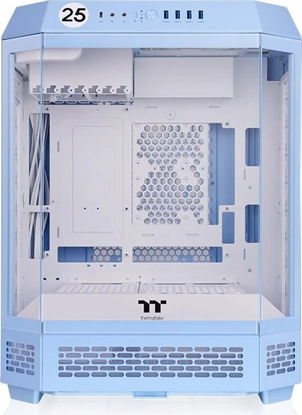Thermaltake The Tower 600 Hydrangea Blue, blau, Glasfenster
