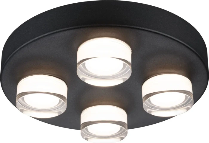 Paulmann Kame LED Deckenleuchte 4.2W 4-flammig schwarz