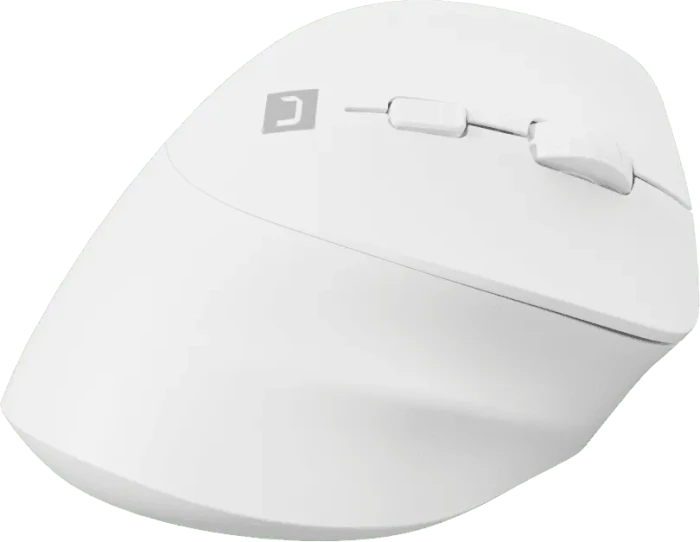 Natec Crake 2 Vertical Wireless Mouse weiß, USB/Bluetooth