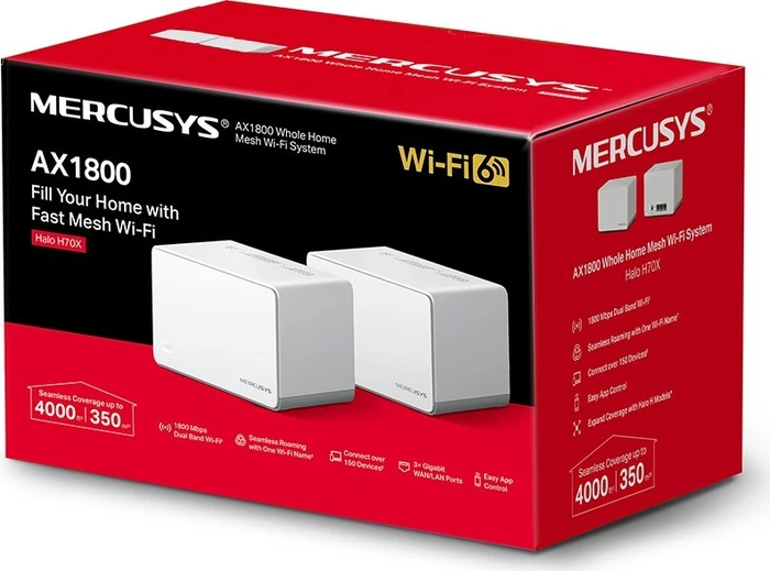 Mercusys Halo H70X, AX1800, 2er-Pack