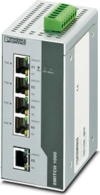 Phoenix Contact FL 1000 Industrial Railmount Switch 1001T-4POE, 5x RJ-45, 120W PoE+ (2891064)