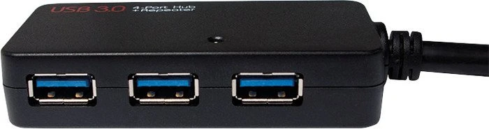 LogiLink USB 3.0 Aktiv-Verlängerung A/A 4-port USB 3.0 Hub, 10m