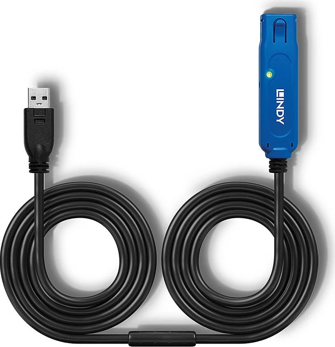 Lindy Active Extension Pro, aktives Verlängerungskabel, USB-A [Stecker] auf USB-A [Buchse], 15m