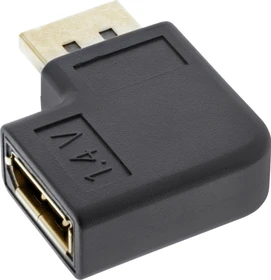 InLine DisplayPort [Buchse] auf Displayport [Stecker] Adapter links gewinkelt (17199L)