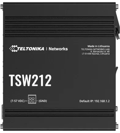 Teltonika TSW Industrial Railmount Gigabit Managed Switch, 8x RJ-45, 2x SFP