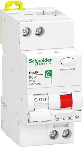 Schneider Electric FI/LS-Schalter Resi9 1P+N, 16A, B-Char., 10mA, Typ A, 6kA
