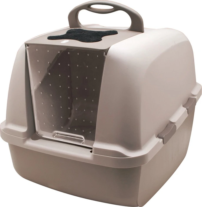 Catit Katzentoilette mit Dach, jumbo, beige