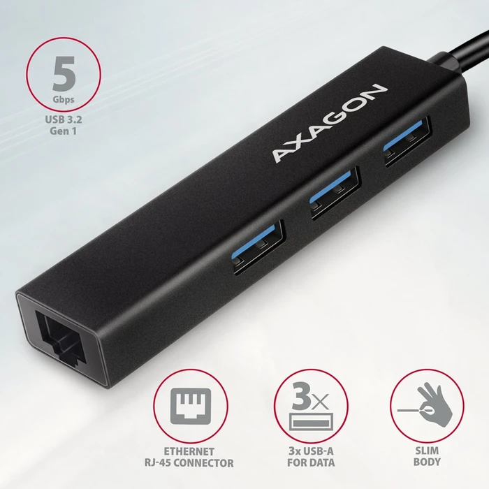Axagon Hub, LAN-Adapter, USB-C 3.0 [Stecker]