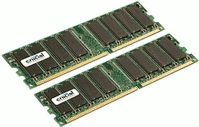Crucial UDIMM 2GB Kit, DDR2-800, CL6