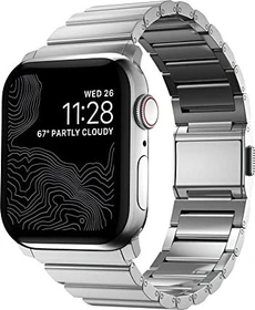 Nomad Steel Strap Silver Hardware V2 für Apple Watch 42mm/44mm