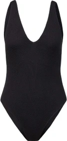 Seafolly Sea Dive Deep V Neck Badeanzug schwarz (Damen)