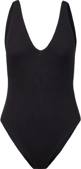Seafolly Sea Dive Deep V Neck Badeanzug schwarz (Damen)