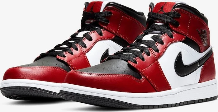 Nike Air Jordan 1 Mid black/gym red (Herren)