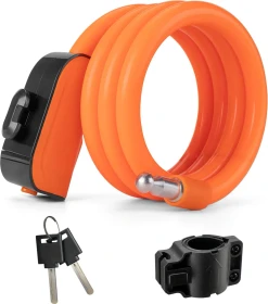 Rockbros RKS515-BK Kabelschloss, Schlüssel orange