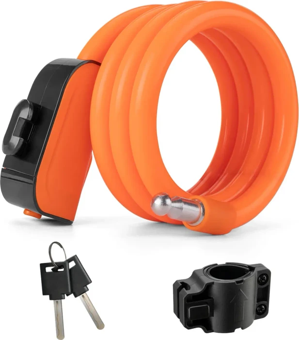 Rockbros RKS515-BK Kabelschloss, Schlüssel orange