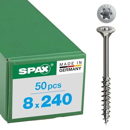 Spax Edelstahl rostfrei A4 4CUT T-STAR plus T40 Holzbauschraube, 8x240mm, 50 Stück