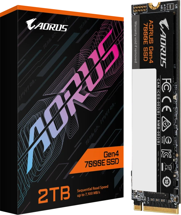 GIGABYTE AORUS Gen4 7000E SSD 2TB, M.2 2280 / M-Key / PCIe 4.0 x4