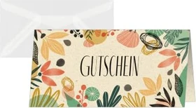 Sigel Gutscheinkarten Motiv Colorful Plants Universalpapier weiß, 210x105mm, 240g/m², 10 Blatt