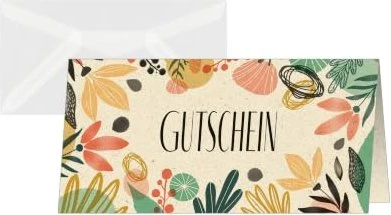 Sigel Gutscheinkarten Motiv Colorful Plants Universalpapier weiß, 210x105mm, 240g/m², 10 Blatt