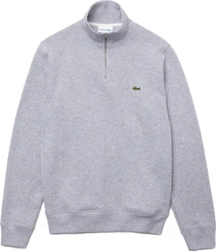 Lacoste Interlock mit hohem Kragen und Reißverschluss Sweatshirt grau (Herren)