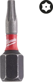 Milwaukee Shockwave TX B10 Torx BO Bit 1/4", T10x25mm, 2 Stück