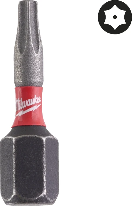 Milwaukee Shockwave TX B10 Torx BO Bit 1/4", T10x25mm, 2 Stück