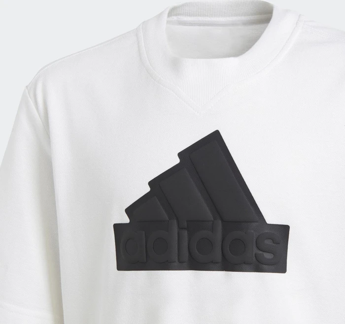 adidas Future Icons Logo Piqué T-Shirt kurzarm weiß/schwarz (Junior)