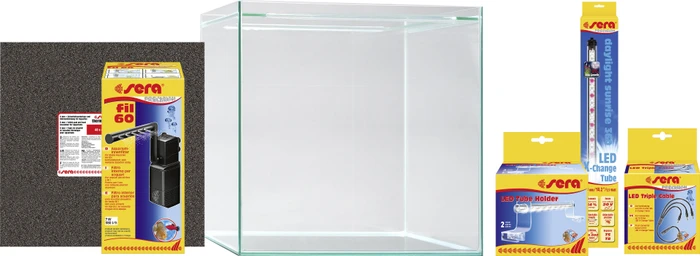 sera Scaper Cube 64 Starterset, Aquarium-Set, 64l