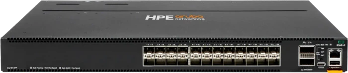 HPE Aruba CX 8360 v2 Series Rackmount 10G Managed Switch, 24x SFP+, 2x QSFP28, Front to Back Airflow