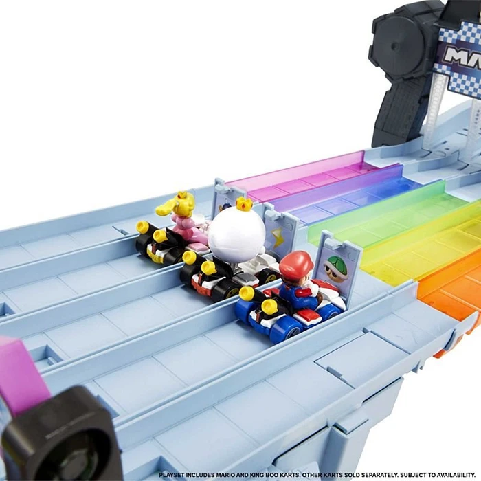 Mattel Hot Wheels Mario Kart Regenbogen-Boulevard Rennbahn Set