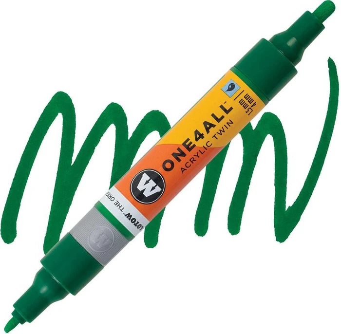 Molotow ONE4ALL Twin 1.5/4mm Acrylmarker mister green