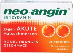 Neo-Angin Benzydamin Honig-Orange Lutschtabletten, 20 Stück