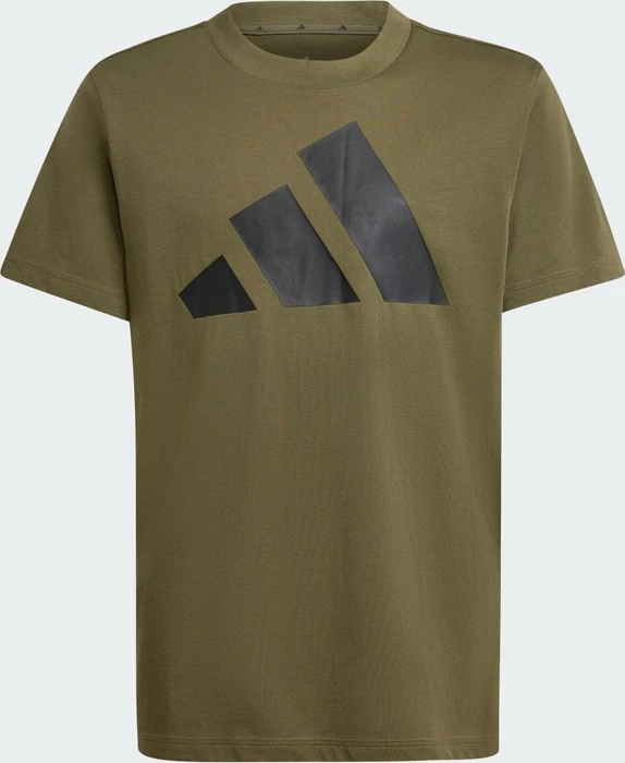 adidas Essentials T-Shirt kurzarm olive strata/black (Junior)
