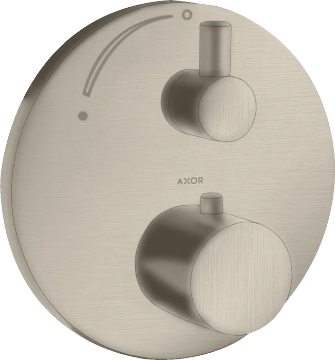 Hansgrohe Axor Uno Thermostat Unterputz mit Absperrventil brushed nickel