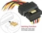 DeLOCK 15-Pin SATA Strom Stecker auf 2x 15-Pin SATA Strom Buchse, Adapterkabel, gewinkelt, 30cm Vorschaubild