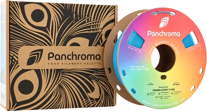 Polymaker Panchroma PLA Translucent, Cyan, Spule, 1.75mm, 1.00kg